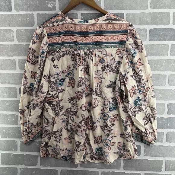Good Hart Whitney Floral Peasant Boho Tassel Blouse M - Picture 4 of 4